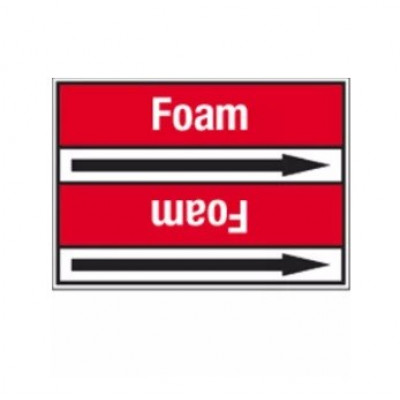 gws229256 Стрелка для маркировки трубопровода, легенда "Freon 12", белый на коричневом, 26*200мм, для трубы диаметром 25-27мм, высота букв 12,5 мм, 3 стрелки на листе, B-7529(ламинированный полиэстер)" BRADY